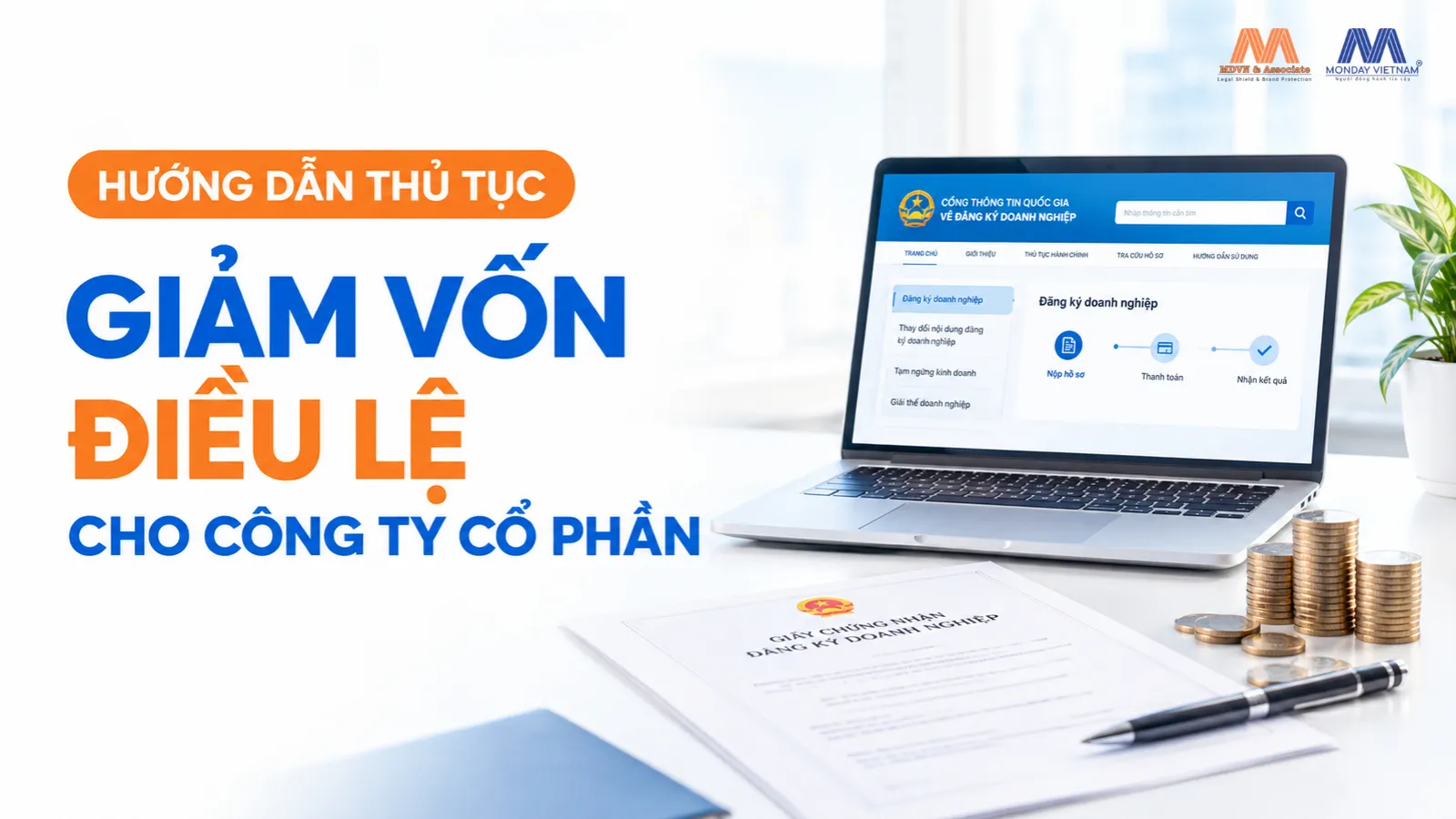 Hướng Dẫn Giảm Vốn Điều Lệ Cho Công Ty Cổ Phần Online